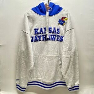 Kansas Jayhawks NCAA Hoodie Large Vintage KSU Logo College Mitchell & Ness NWT